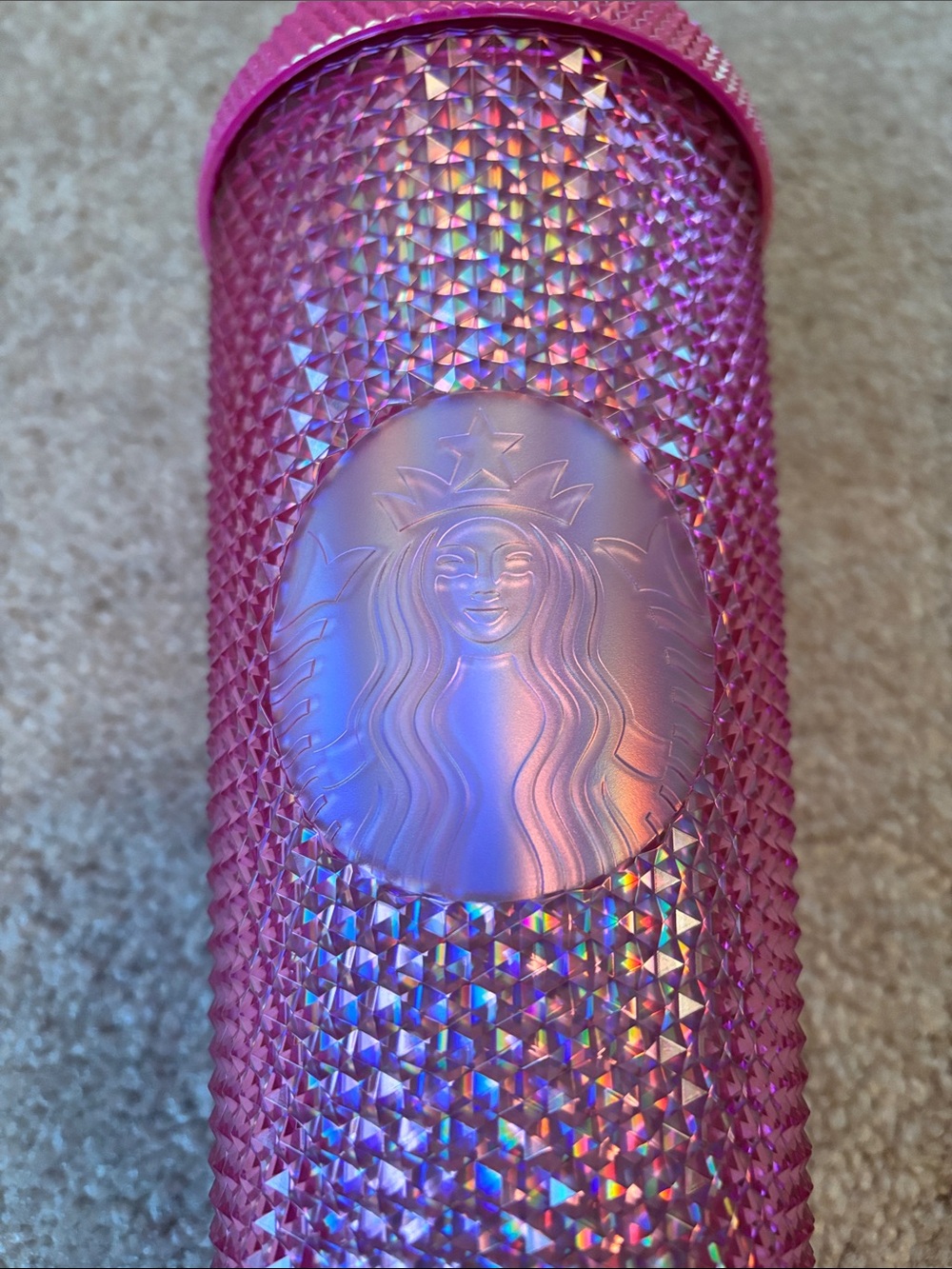 Pink Studded Holographic Tumbler - Starbucks venti nwt - Picture 4 of 4